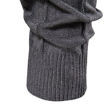 Casual Chunky Ribbed Knit Long Sleeve Winter Men Turtleneck Sweater