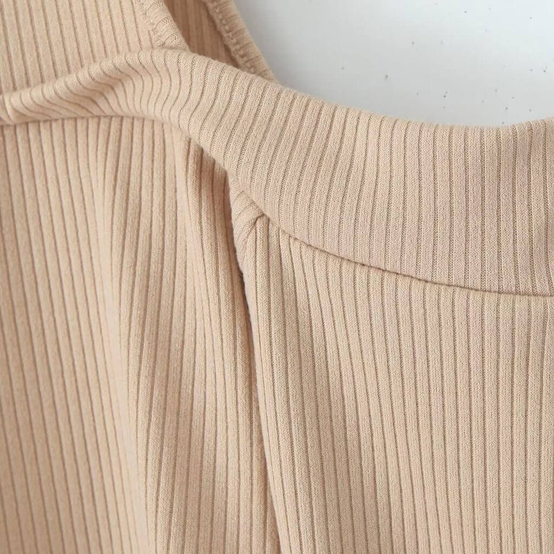 Sexy High Neck Cold Shoulder Long Sleeve Ribbed Knit Pullover Sweater