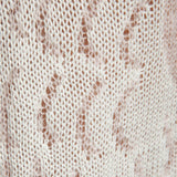 Sheer Angel Wing Print Crew Neck Long Sleeve Mohair Blend Pink Long Sweater